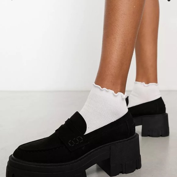 NWT ASOS Sloane chunky black loafer - Picture 2 of 8